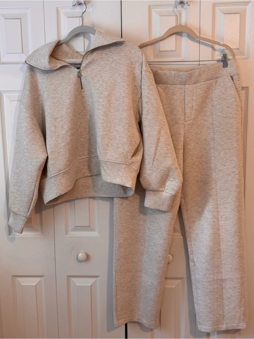 Old Navy Active Light Heather Gray Quarter-Zip Sweatshirt